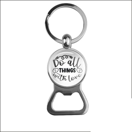 Bieropener Glas - Do All Things With Love