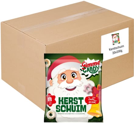 Gimme Candy - Kerst Schuim - 20 zakken - 200 gram