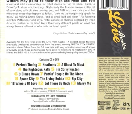 Live From Austin Tx -Cd+Dvd- - Drive-by Truckers