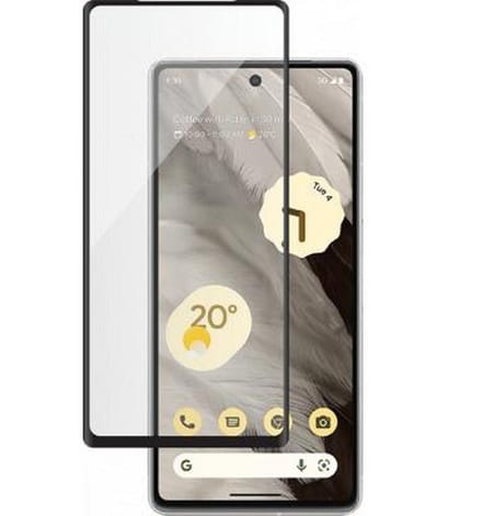 Bigben Connected, Screenprotector geschikt voor Google Pixel 7a - Tempered Glass 2.5D & Anti-Scratch, Transparant zwart