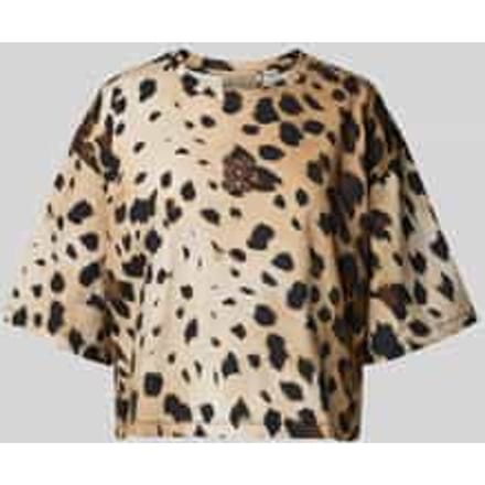 Kort boxy fit T-shirt met stiksels