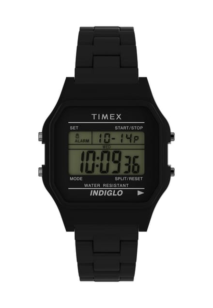 Timex Timex 80 Glossy Automatisch Zwart Case: 100% Plastic| Bracelet: 100% Plastic 36 mm TW2V20000AJ