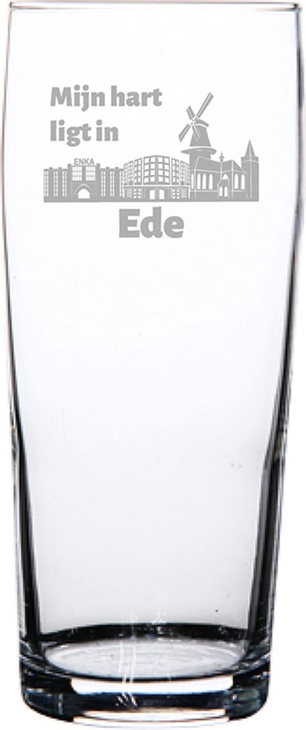 Gegraveerde bierfluitje 19cl Ede