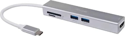 Equip 133480 interface hub USB 3.2 Gen 1 (3.1 Gen 1) Type-C 5000 Mbit/s Zilver