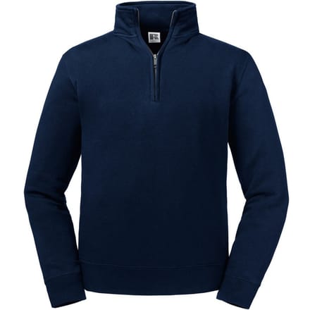 Russell Heren Authentieke Zip Neck Sweatshirt (Franse marine)