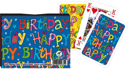 Speelkaarten - Happy Birthday - In geschenkdoosje