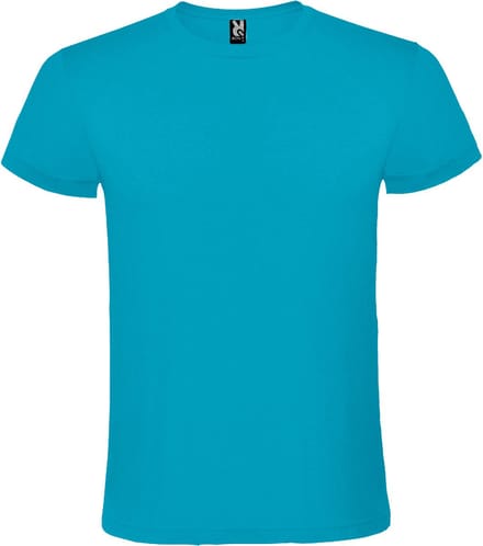 Turqoise 5 pack t-shirts Merk Roly Atomic 150 maat L