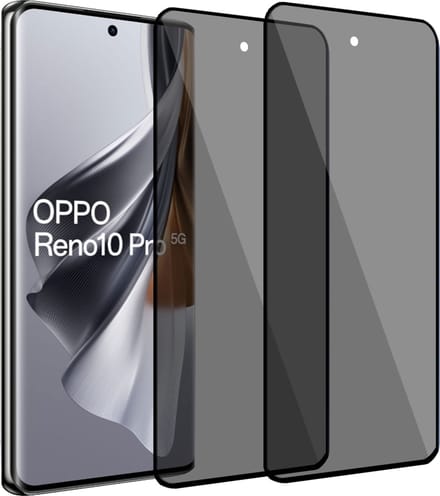 2x Geschikt voor OPPO Reno 10 / 10 Pro - Privacy Screenprotector - Beschermglas - Privé GuardCover