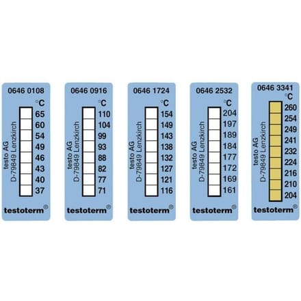 testo testoterm Temperatuurmeetstrip 37 tot 65 °C Inhoud10 stuk(s)