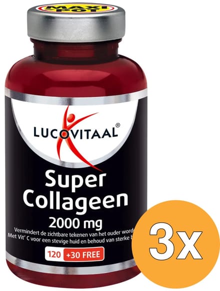 3x Lucovitaal Super Collageen 2000Mg (150 tabletten)