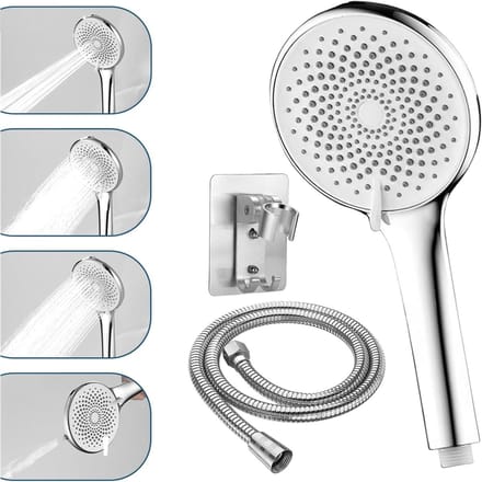 Grote XXL Douchestraal met Explosion Proof RVS Slang en Houder - Handdouche voor Luxe Badkamerervaring