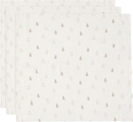 Jollein Hydrofiele Doek Small 70x70cm Happy Miffy Nougat (3pack)