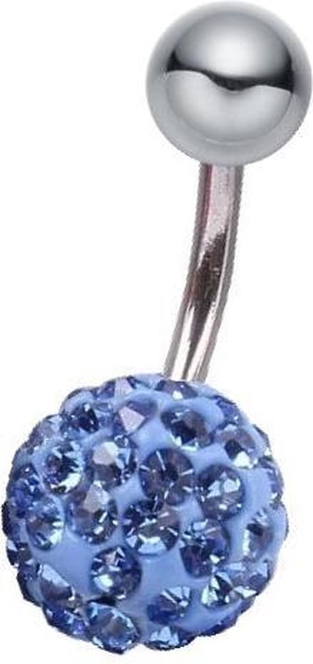 Fako Bijoux® - Navelpiercing - Disco Dots - Blauw