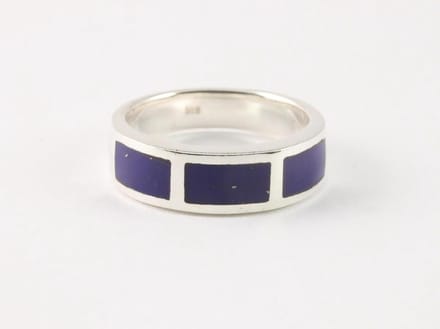 Zilveren ring met lapis lazuli - maat 22