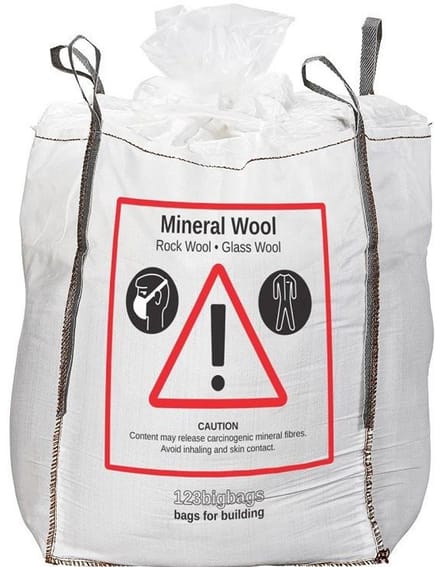 5x | Big Bag Mineraalwolzak 90x90x120 cm | 1 m³