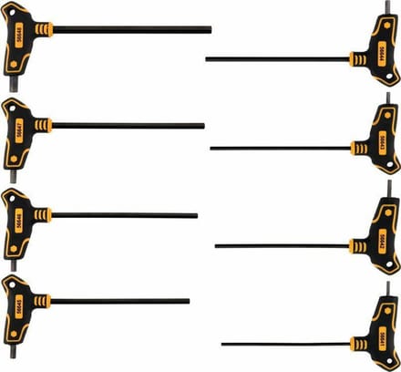 Vorel - T-Type Inbussleutel Set - 8-delig - Ergonomische Greep - CrV Staal