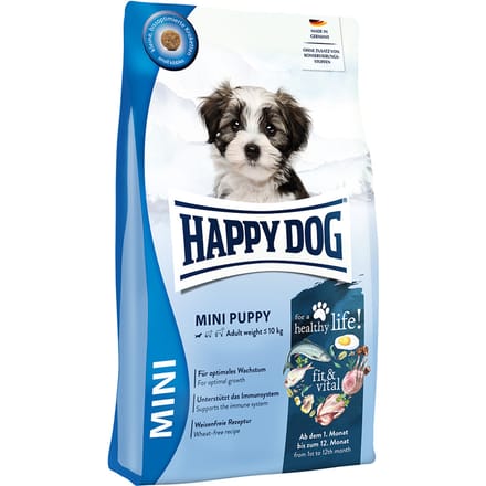 Happy Dog fit & vital Mini Puppy - Dubbelpak: 2 x 4 kg