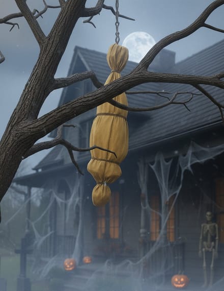 RIETHMULLER - Geanimeerde hangende mummiedecoratie 155 cm