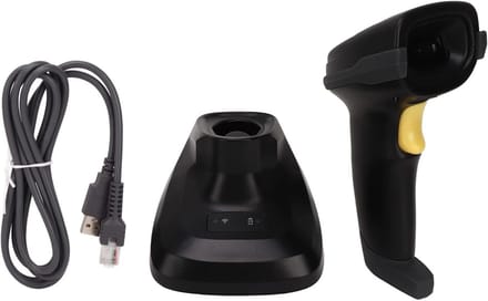 Barcode Scanner - QR Code Lezer - Winkel Automatisering - Draadloos 2.4G Bluetooth - 18 x 15 x 10 cm
