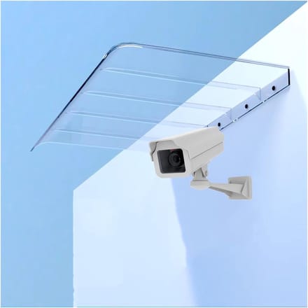 Polycarbonaat Luifel - Deur Overtreksel - Bescherming Buiten - UV-bestendig en Stil - 40 x 40 cm - Transparant