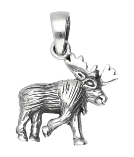 Zilveren Eland kettinghanger