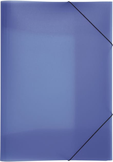 Gummizugmappe A3 PP 3 Einschlagklappen blau
