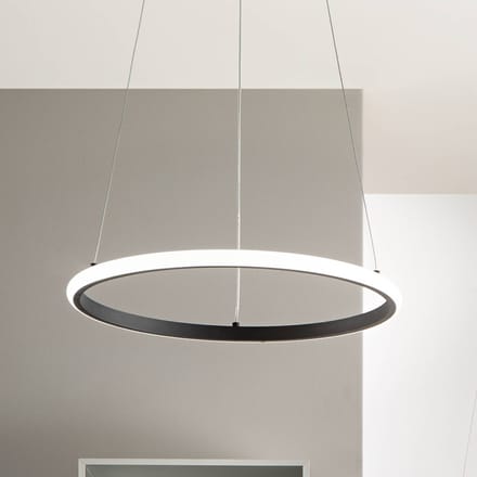 Luce Ambiente Design LED hanglamp Axis, Ø 60 cm, zwart, metaal, CCT