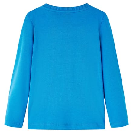 vidaXL - Kindershirt - met - lange - mouwen - 92 - kobaltblauw