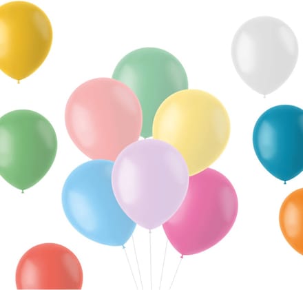 Ballonnen Pastel Mix Meerkleurig 33cm - 50 stuks