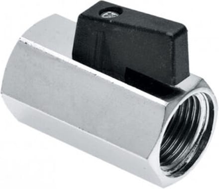 Bonfix Minikogelkraan met zwarte knop binnendraad 1/2inch x 1/2inch