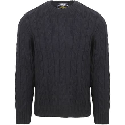 Superdry Pullover Jacob Cable Navy - Maat XXL - Heren - Pullovers