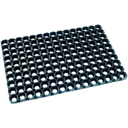 Domino Deurmat - Rubber - Zwart - 60x80cm - Grondige Reiniging
