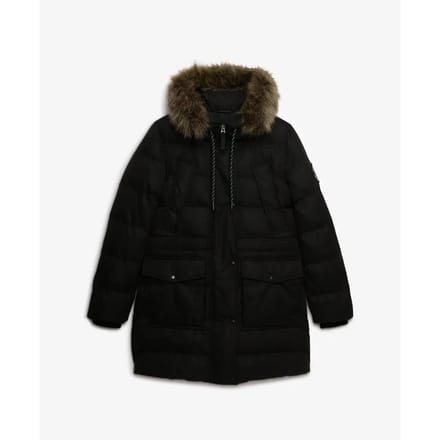 Donsjack voor dames, halflang Superdry Everest