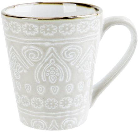 Cosy & Trendy Koffiemokken Murano - Set van 6 - Coffee Mug - Aardewerk Beige - Vaatwasserbestendig 340 ml