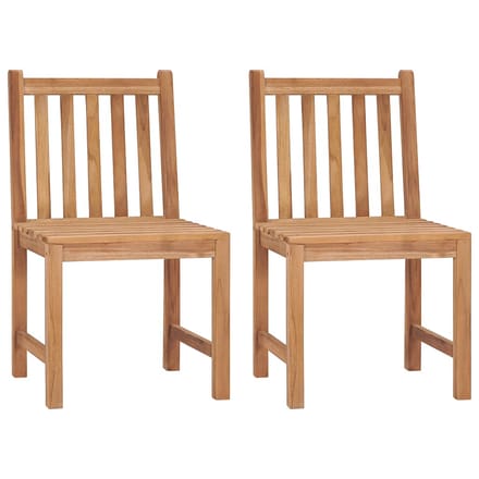 vidaXL - Tuinstoelen - 2 - st - met - kussens - massief - teakhout