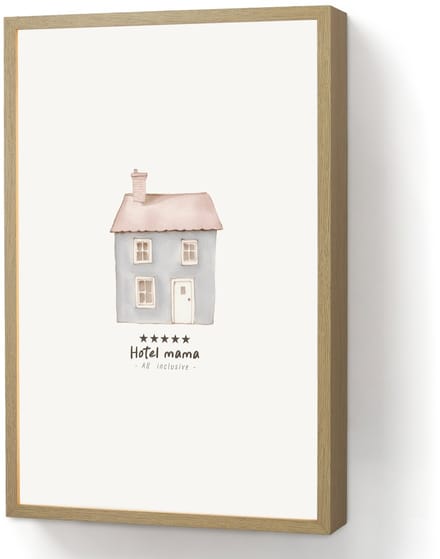 Lichtblauw - Huisje - Mama - Tekst