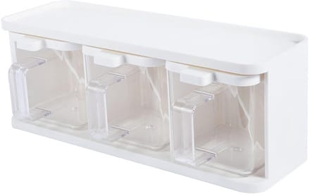 Dailygoods- Kruidendoos 3 Compartimenten - Keuken - Plastic Organizer