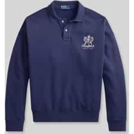 regular fit sweatshirt met polokraag