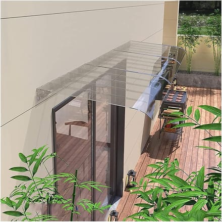 Voorzonluifel - Overkapping deur - Bescherming tegen regen - Onzichtbaar ontwerp - 50 x 100 cm - Transparant