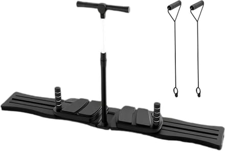 Fitnessplank - Core trainer - Buikspier training - Stille beweging - 75 cm - Zwart