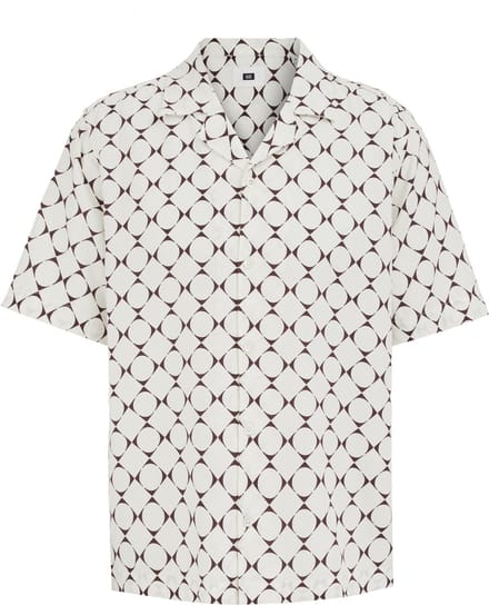 WE Fashion Heren boxy fit overhemd met print