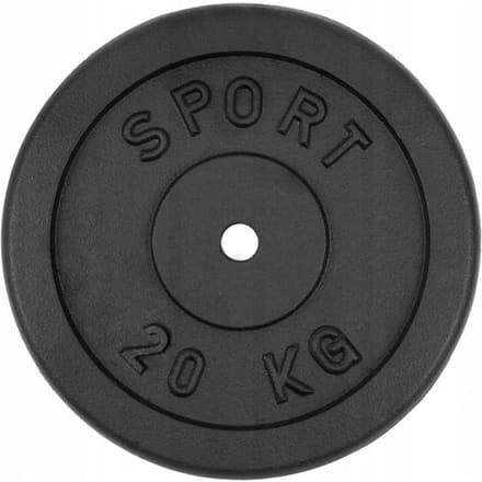 Merkloos Gietijzeren Gewichtsschijf 20 kg - 28 mm Opening