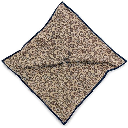Sir Redman - Pochets - pochet Paisley Marron - beige / bruin / blauw