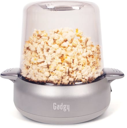 Gadgy Premium Popcornmachine - Popcornmaker - Vers & Huisgemaakt Popcorn in 4–5 Minuten - 500W - Zilver