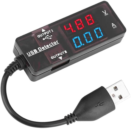 USB Spanning en Stroom Meter met Dubbel Display voor Oplader Testen