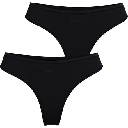 Björn Borg dames Soft Touch thong - string (2-pack) - zwart - zwart