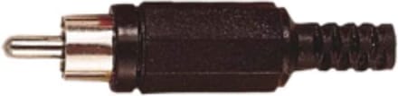 Tulp (m) audio/video connector - plastic / zwart