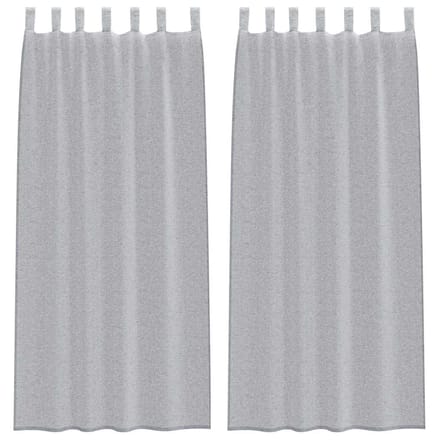 vidaXL - Voile - Gordijn - 2 - st - Donkergrijs - 245 - x - 140 - cm - Polyester