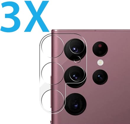 Camera lens Protector 3x Geschikt voor: Samsung Galaxy S23 Ultra - screen protector - glas - bescherm je camera - beschermglas - Transparant