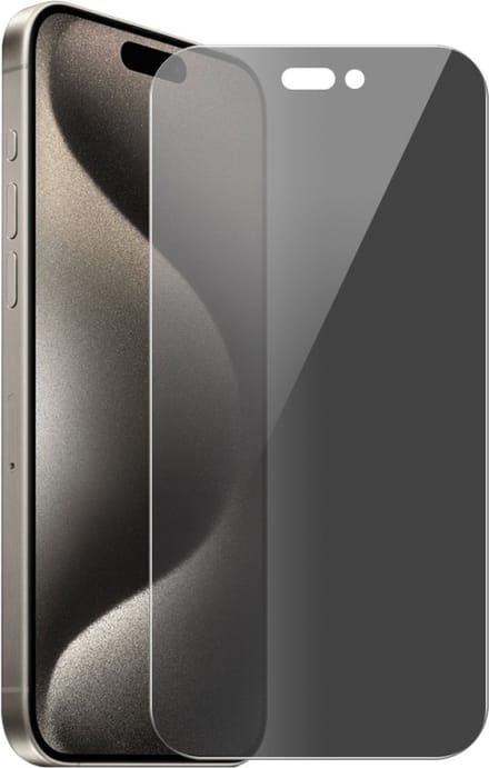 Coverup Screen Protector - Geschikt voor iPhone 16 Pro Screen Protector - Coverup Privacy Tempered Glass - Transparant